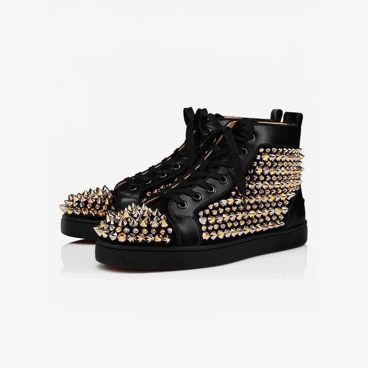 Striking Studded High-Top Sneakers - ARNO CONTI
