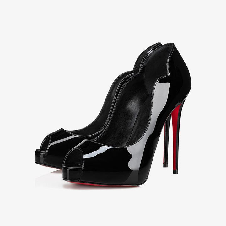 Black Patent Leather Pumps with 120 mm - ARNO CONTI