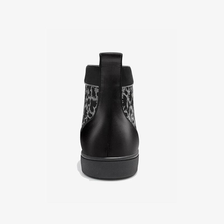 Leopard Men's High Top Sneakers Rivets - ARNO CONTI