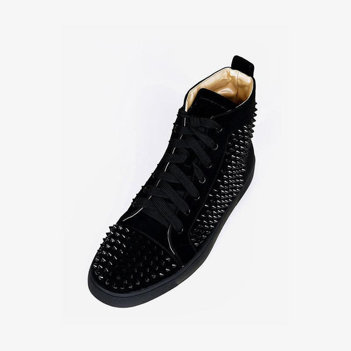 Edgy Studded High-Top Sneakers - ARNO CONTI