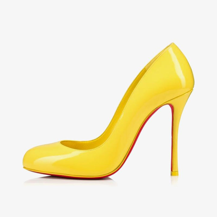 Trendy Yellow Patent Leather Pump - ARNO CONTI