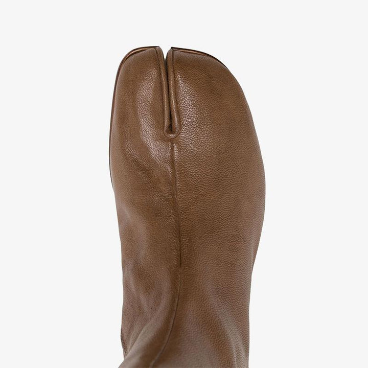 Split-Toe Leather Ankle Boots - Arno Conti Shoe