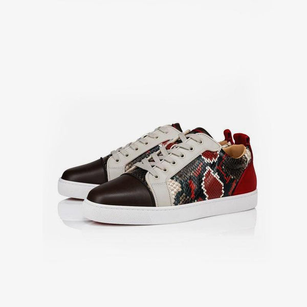 Patchwork Sanke Pattern Sneakers - ARNO CONTI