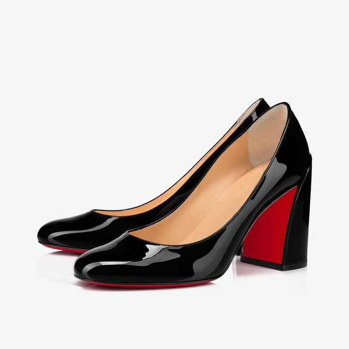 Eye-catching Black Patent Calf Leather Pumps - ARNO CONTI