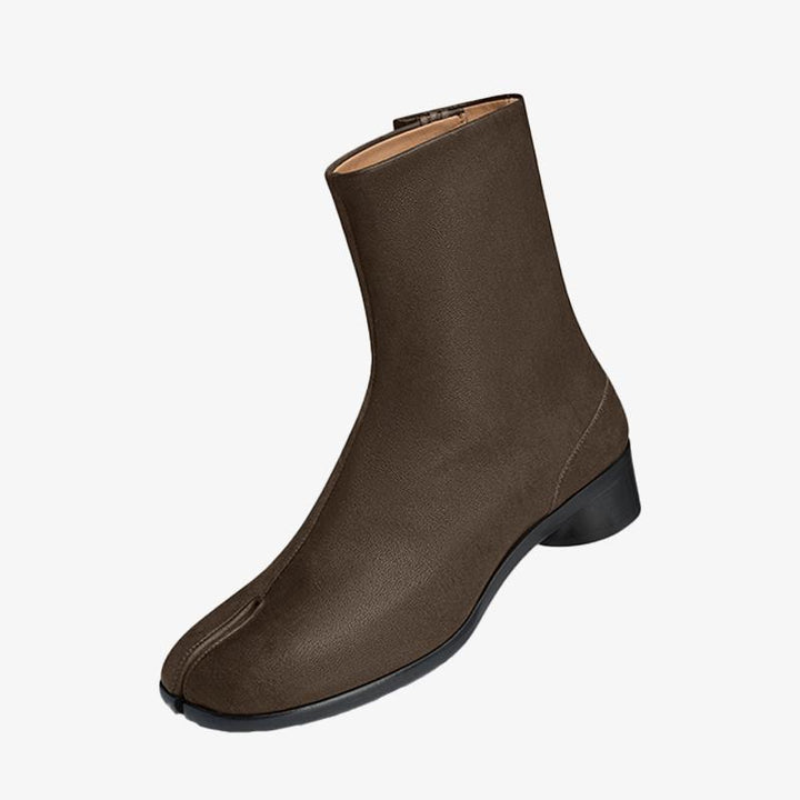 Split-Toe Calf Leather Ankle Boots - Arno Conti Shoe