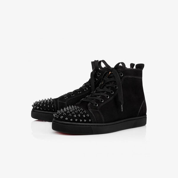 Spikes Suede Flat High-top Sneakers - ARNO CONTI