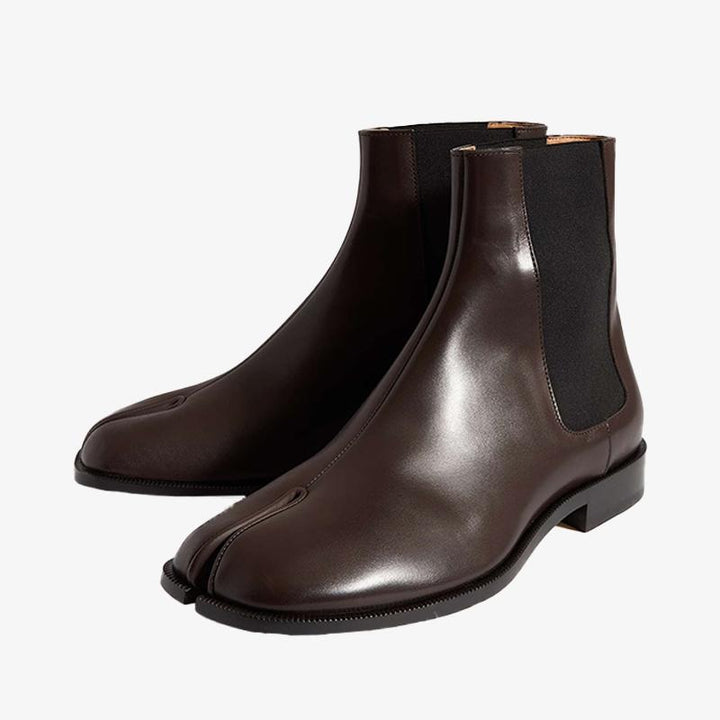 Dark Brown Leather Calf Boots - Arno Conti Shoe