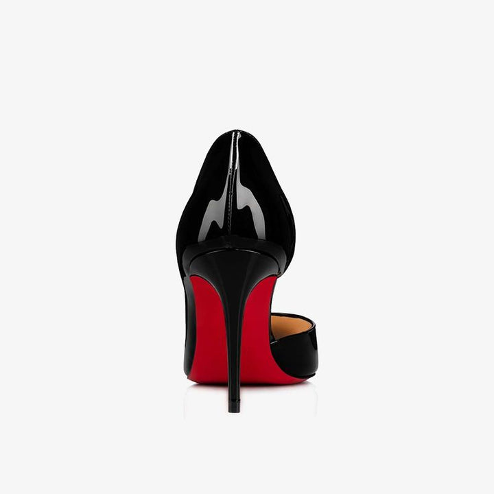 Black Patent Leather Pointed Toe Pumps - ARNO CONTI