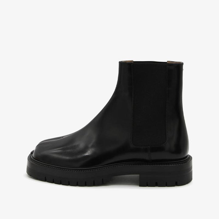 Black Calf Leather Slip-On Boots Unisex - Arno Conti Shoe