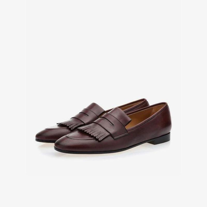 Refined Leather Penny Loafers - Arno Conti Shoe