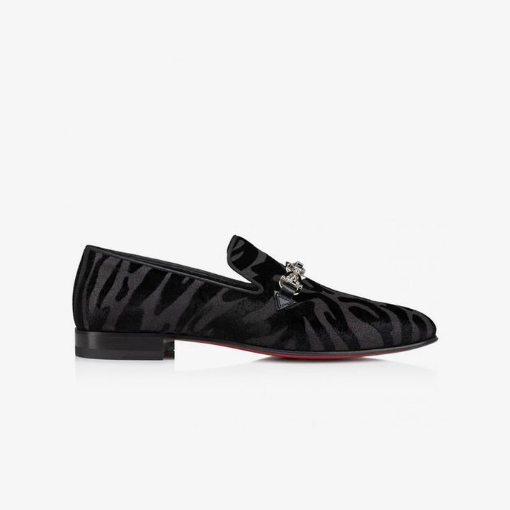 Zebra Suede Slip on Loafers - ARNO CONTI