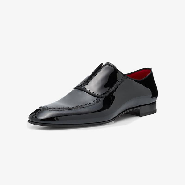Plain Patent V-shaped Oxfords Loafers - ARNO CONTI
