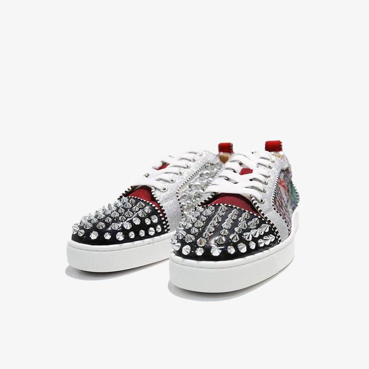 Studded Multicolor Patchwork Sneakers - ARNO CONTI