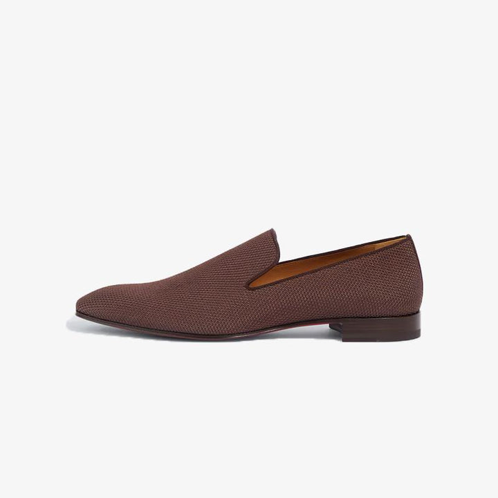Brown Fabric Slip On Loafers Calf - ARNO CONTI