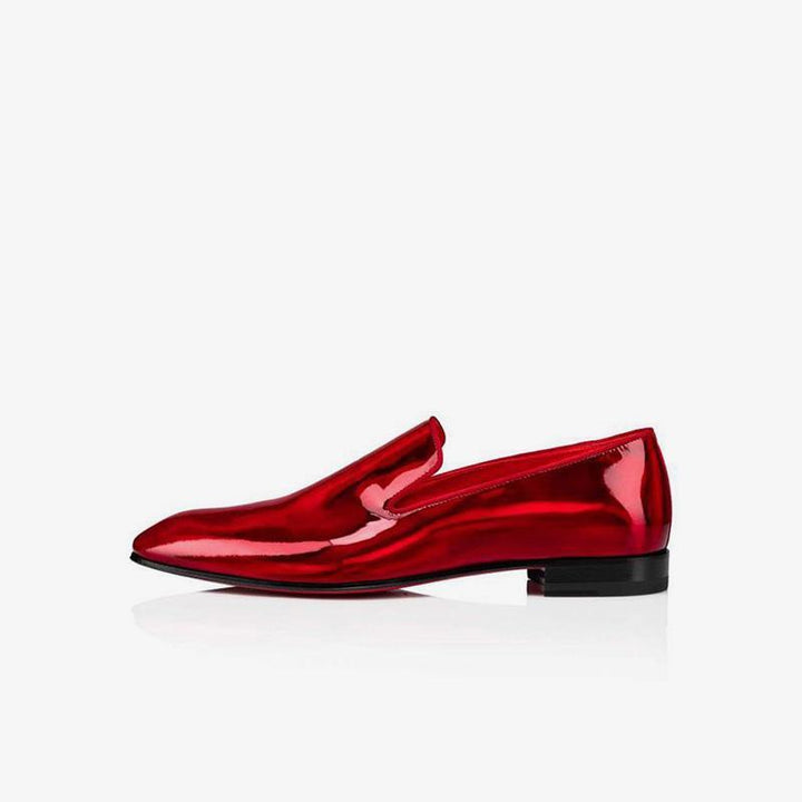 Red Shinny Leather Oxford Loafer - ARNO CONTI