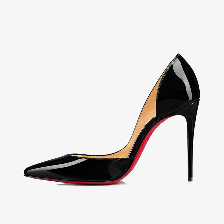 Black Patent Leather Pointy Pumps - ARNO CONTI