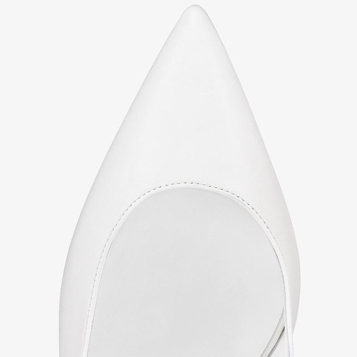 Trendy White Leather Pump - ARNO CONTI