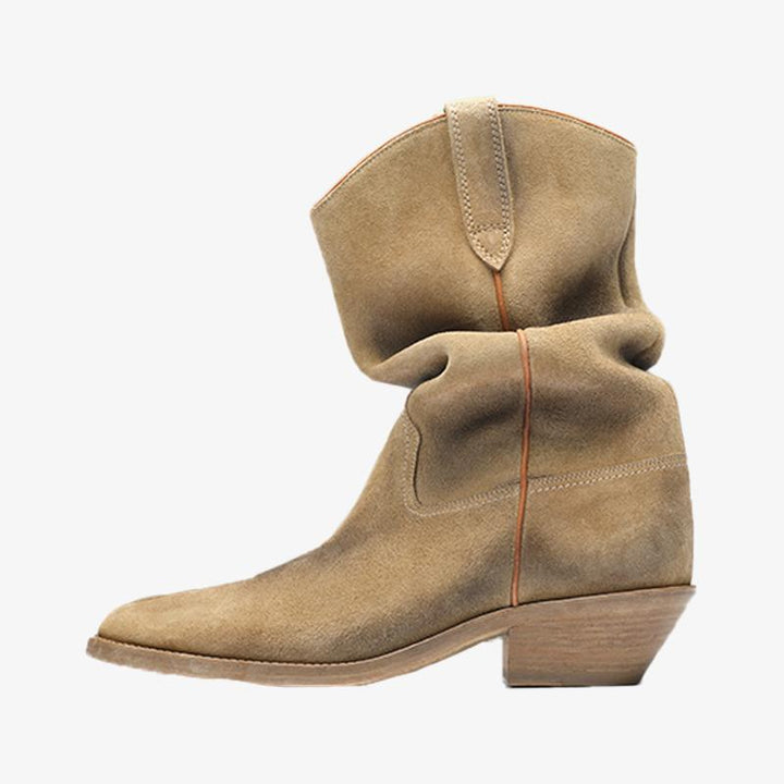 Split-Toe Beige Suede Boots Men's - Arno Conti Shoe
