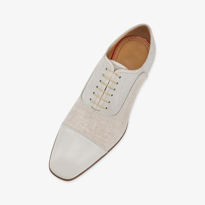 Classic linen Leather Oxford Shoes - ARNO CONTI