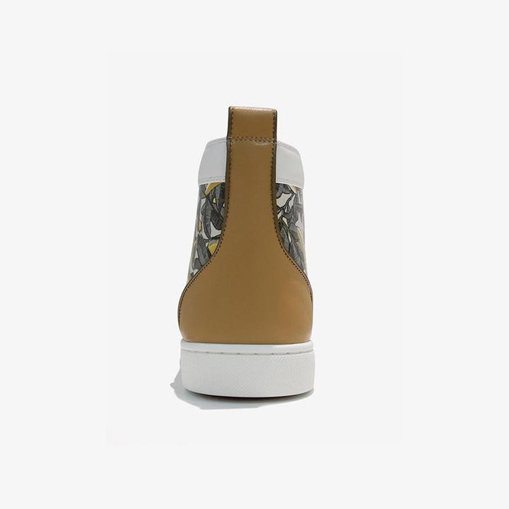 Leather Studded Patterns High Top Sneakers - ARNO CONTI
