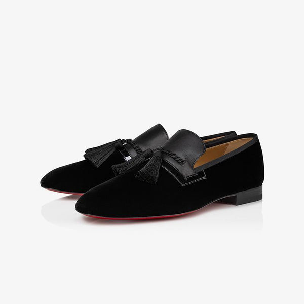 Patchwork Velvet Loafers Tassel Plain Calf - ARNO CONTI