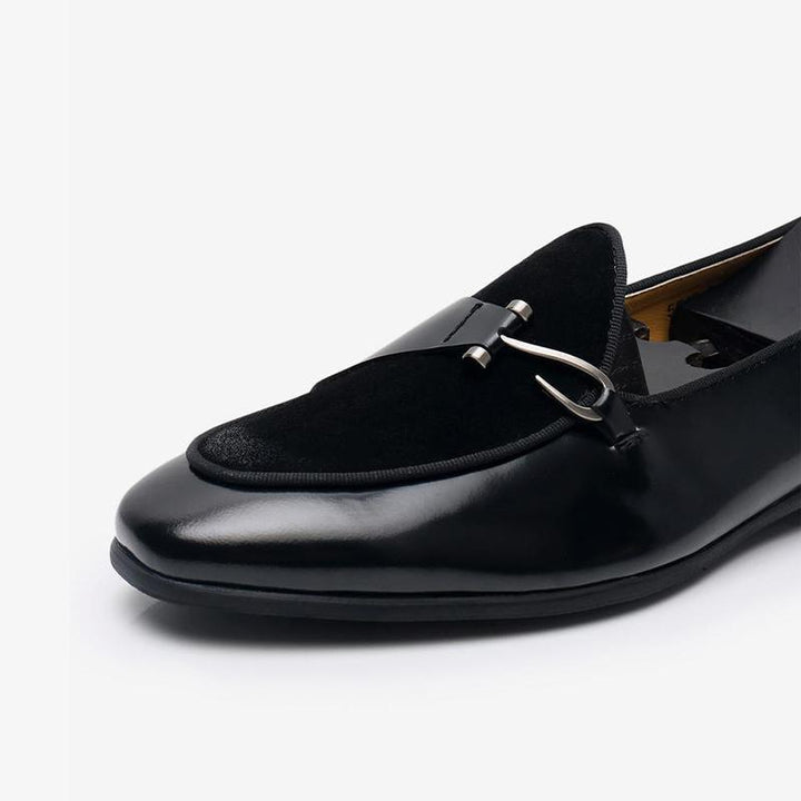 Polished Leather Tuxedo Loafers - Arno Conti Shoe