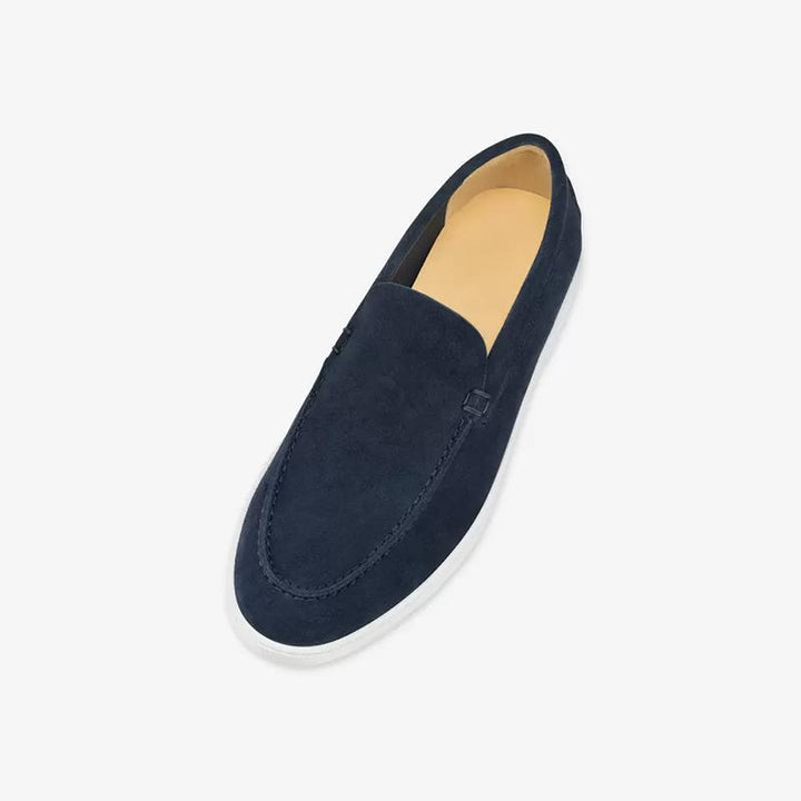 Navy Suede Slip-On Sneaker - ARNO CONTI