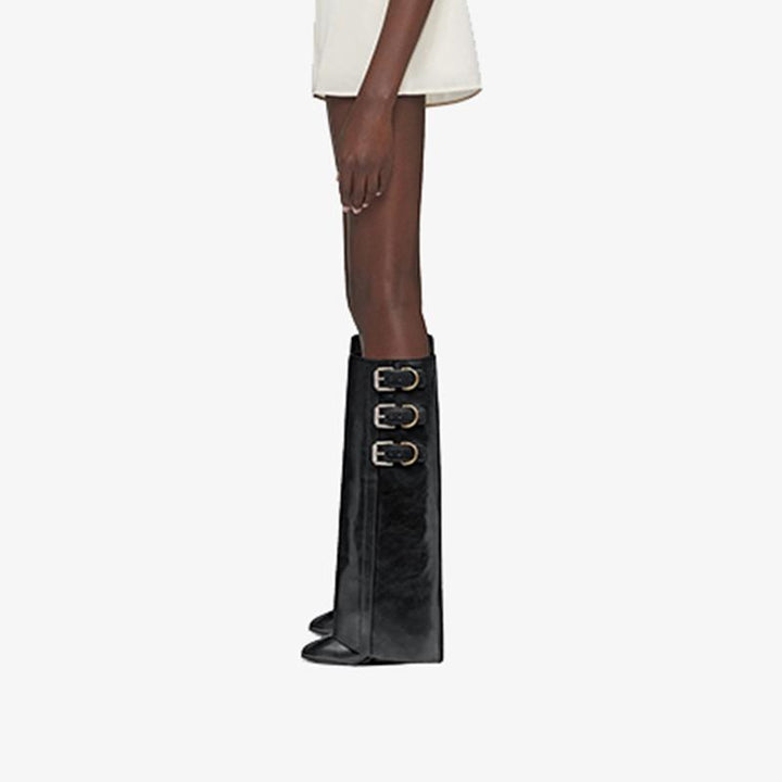 Chic Black Slip-On High Boots - Arno Conti Shoe