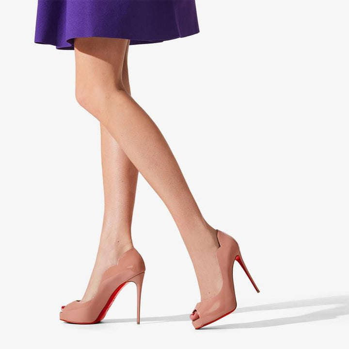 Beige Patent Pumps with 120mm Heel - ARNO CONTI