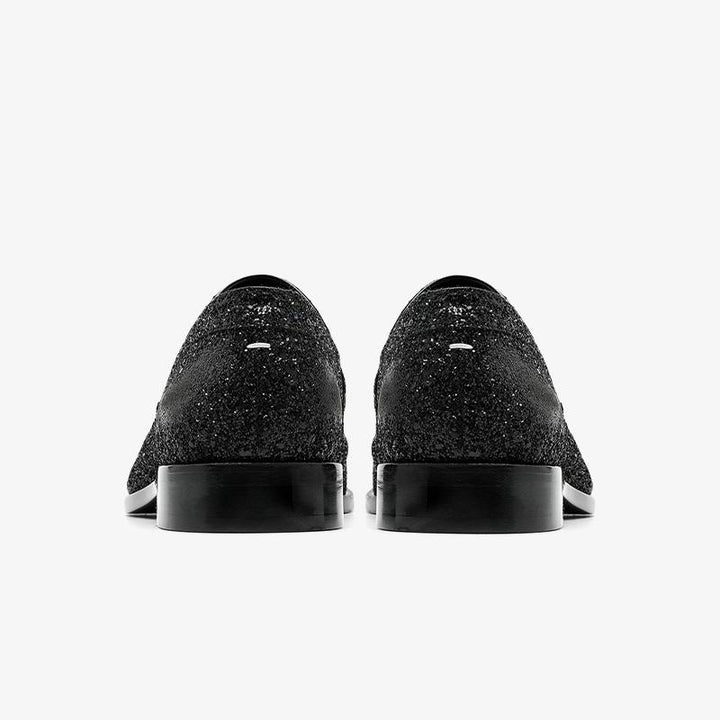 Laminated Leather Split-toe Loafers - Arno Conti Shoe