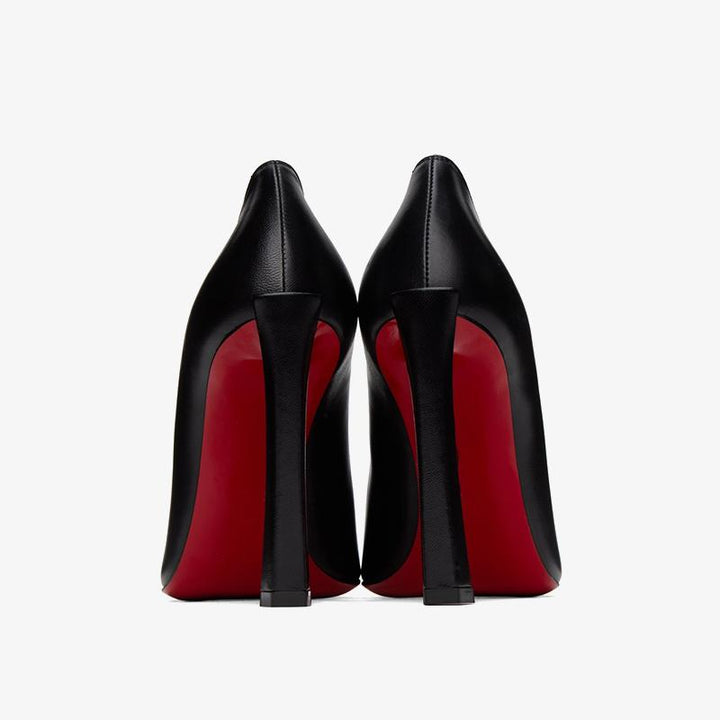 Sleek Black Leather Pointed Toe Pumps - ARNO CONTI
