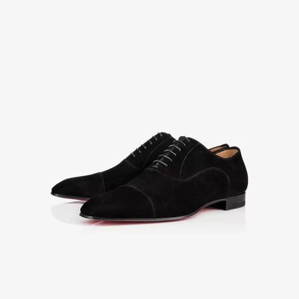 Black Slip-On Suede Leather Shoes - ARNO CONTI