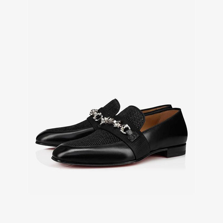Mesh Loafers with Decorative Buckle - ARNO CONTI