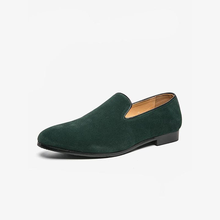 Sophisticated Forest Velvet Loafers - Arno Conti Shoe
