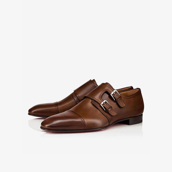 Cap Toe Double Monk Dress Loafers - ARNO CONTI