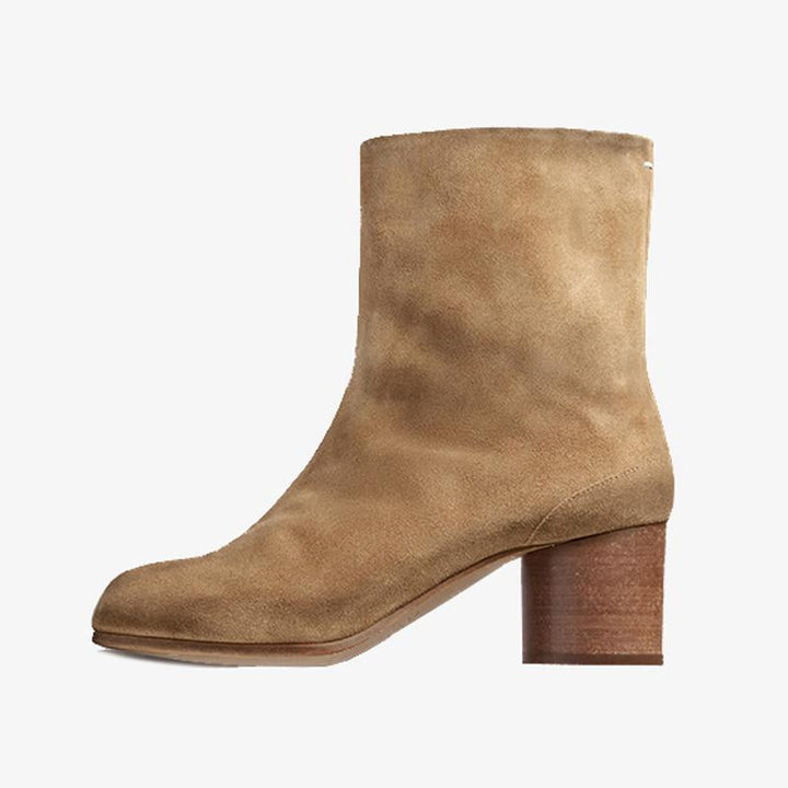 Solid Soft Suede Leather Ankle Boots - Arno Conti Shoe