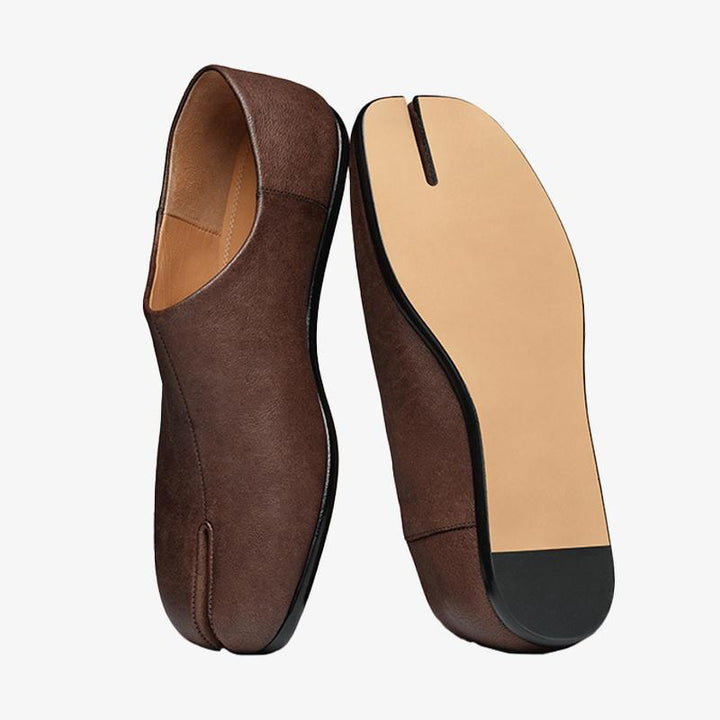 Burgundy Split-Toe Leather Shoes - Arno Conti Shoe