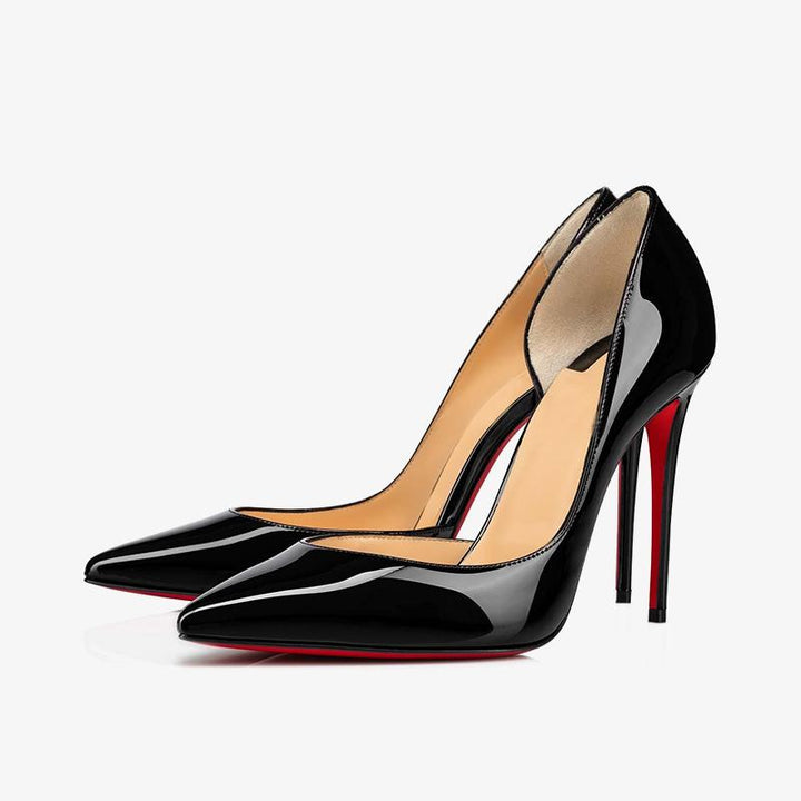 Black Patent Leather Pointy Pumps - ARNO CONTI