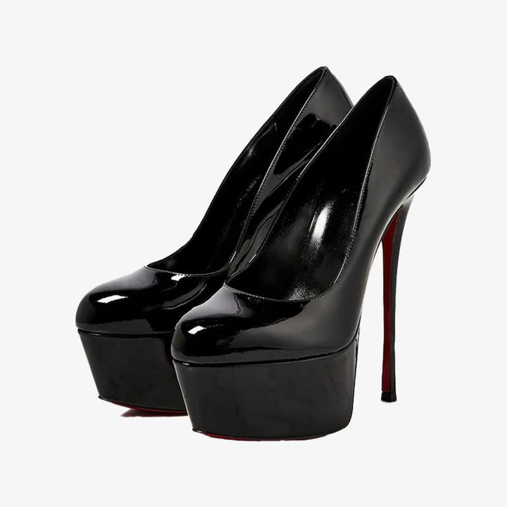 Black Patent Leather 140mm Pumps - ARNO CONTI