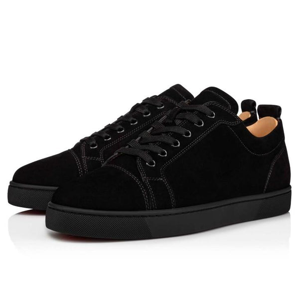 Suede Sneakers Plain Black Leather - ARNO CONTI