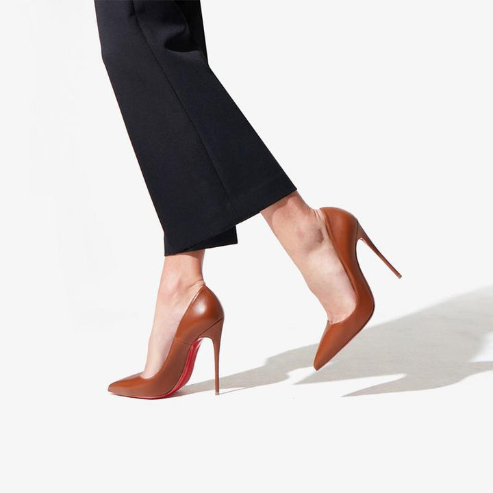 Fashionable Brown Leather Stiletto with 120mm Heel - ARNO CONTI