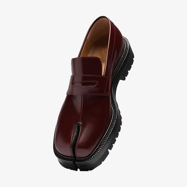 Brushed Split-Toe Chunky Loafers - Arno Conti Shoe