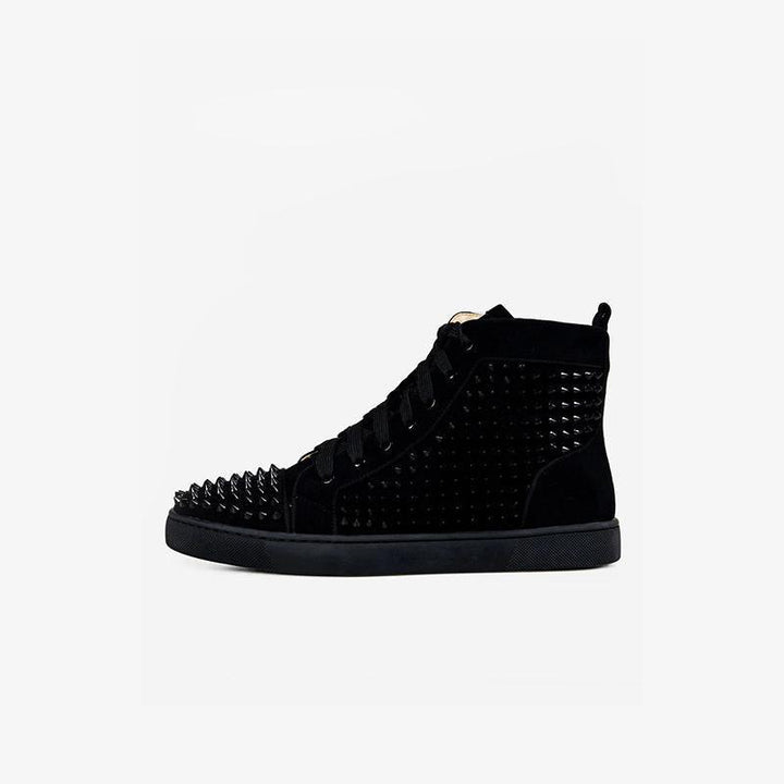 Edgy Studded High-Top Sneakers - ARNO CONTI