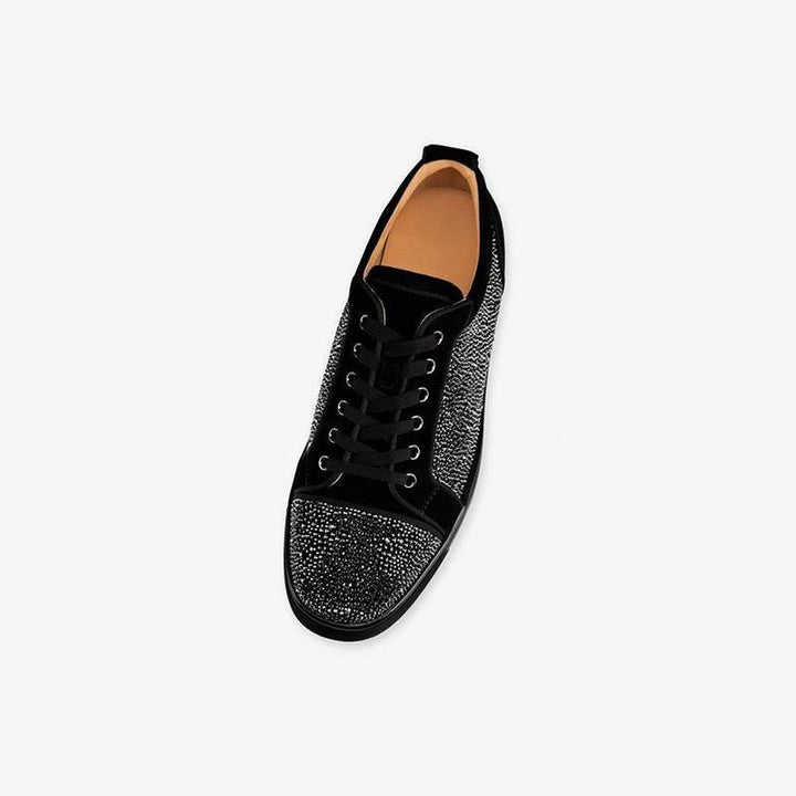 Leather Rhinestones Artwork Sneakers - ARNO CONTI