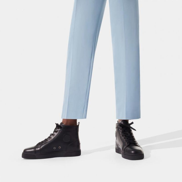 High-Top Flat Leather Sneakers - ARNO CONTI