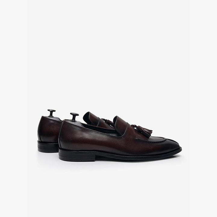 Mens Loafer Cowhide Tassel - Arno Conti Shoe
