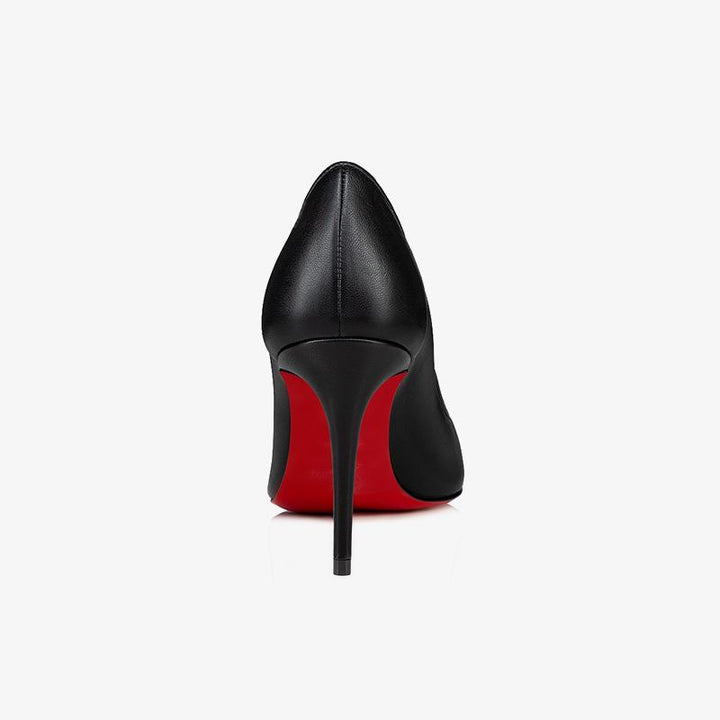 Black Leather Pointed Toe Pump - ARNO CONTI