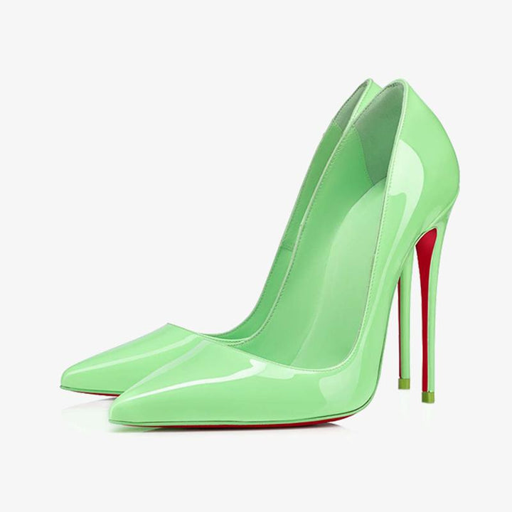 Glossy Green Pointy Pump - ARNO CONTI