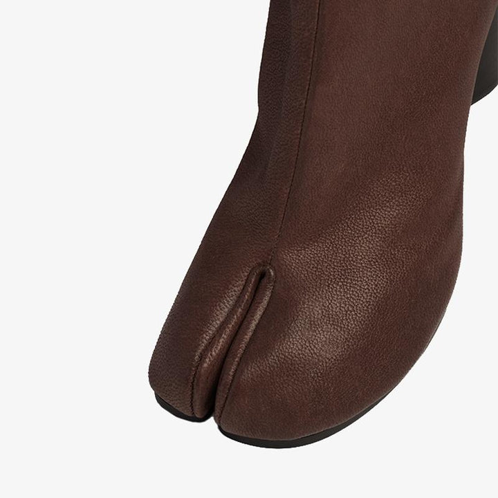 Leather Boots with Cylindrical Heel - Arno Conti Shoe