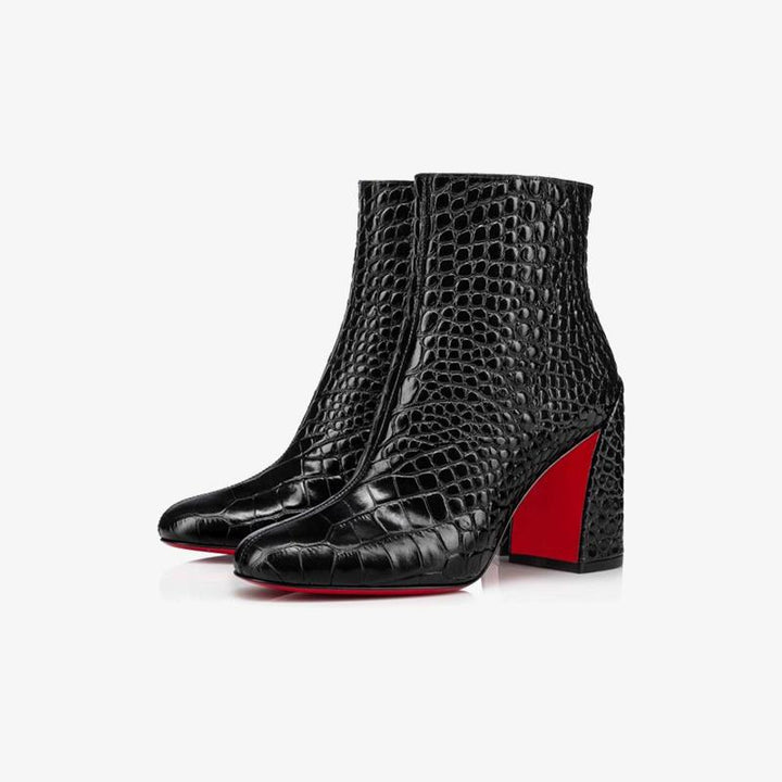 Black Leather Ankle Boot - ARNO CONTI